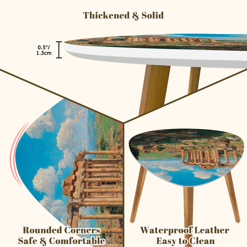 Ensemble de 2 tables basses gigognes Triangle Turquie Ephesus