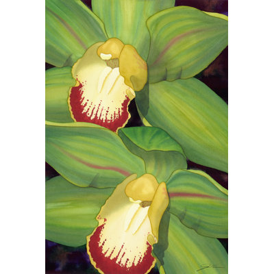 Lime Orchid I - Wrapped Canvas Painting