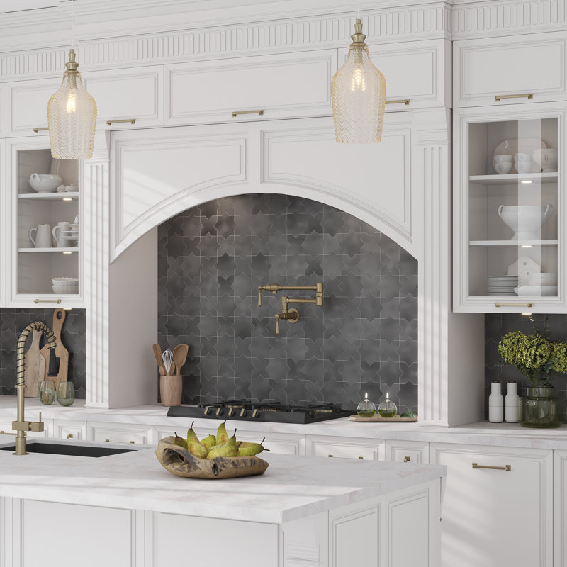 Siena 5.35 in. x 5.35 in. Matte Ceramic Tile, Peppercorn Black