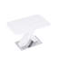 Table de salle à manger extensible carrée, surface blanche et base en acier, capacité de charge de 220 lb avec capacité de poids