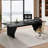92.9 Inch Large Executive Desk With Rectangle Grommet, Modern Computer Desk Workstation