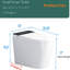 Toilette à bidet moderne et intelligente - ouverture / fermeture automatique, chasse d'eau, siège chauffant, séchage à l'air chaud compact avec ouverture / chasse d'eau, sec, idéal pour les petites salles de bain