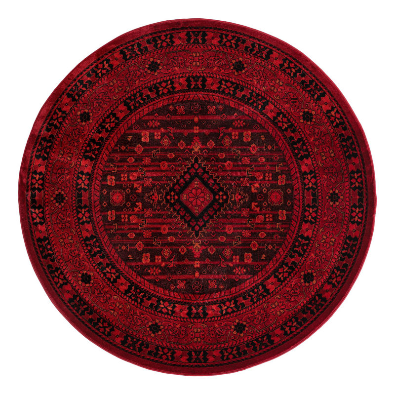 Amro Oriental Indoor Rug, Round 5'