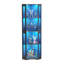 Vitrine d'angle en verre 65 "avec lumières DEL, vitrine à 4 niveaux avec portes en verre et capteur de corps humain pour objets de collection, spiritueux-576813406