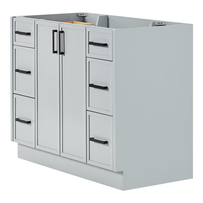 Base de meuble-lavabo simple 42 po Ariel Kelley, Gris