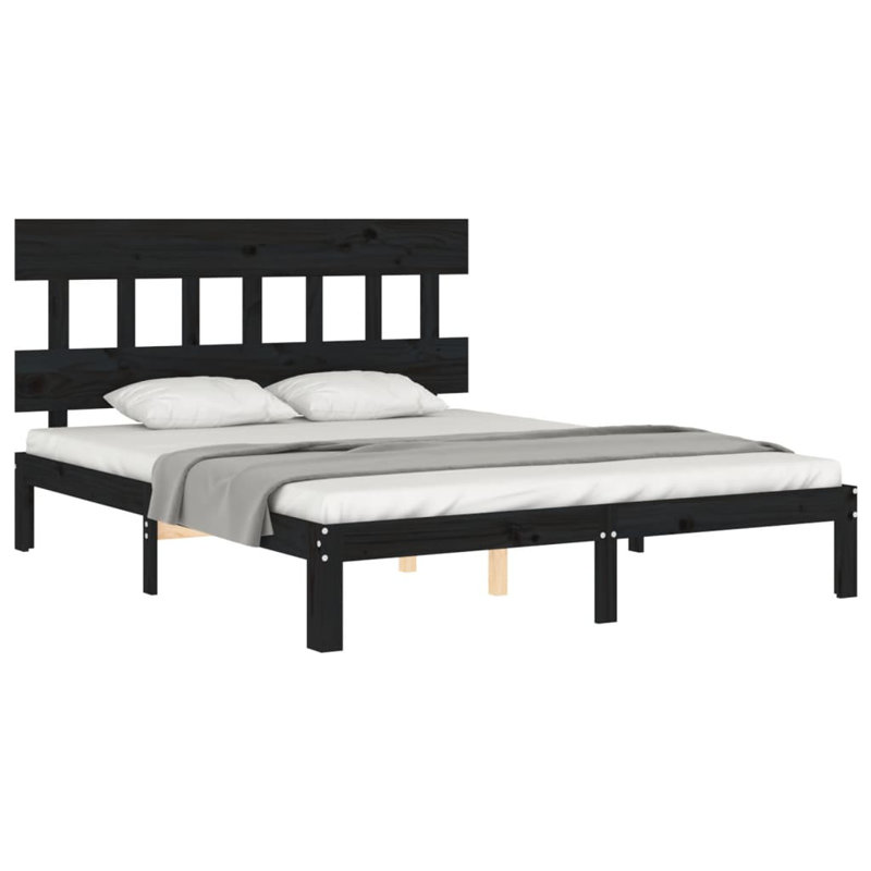 Bed Frame with Headboard, Kingsize (5'), Brown
