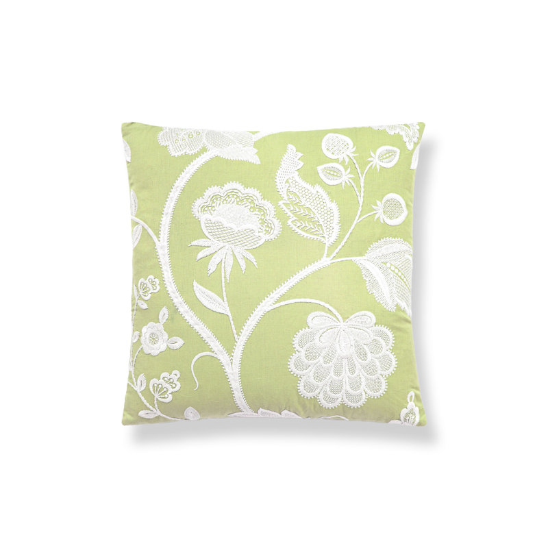 Kensington Embroidery Pillow, Celery Floral
