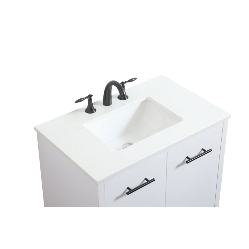 Ensemble de meuble-lavabo simple 30 po Cyrus, Blanc