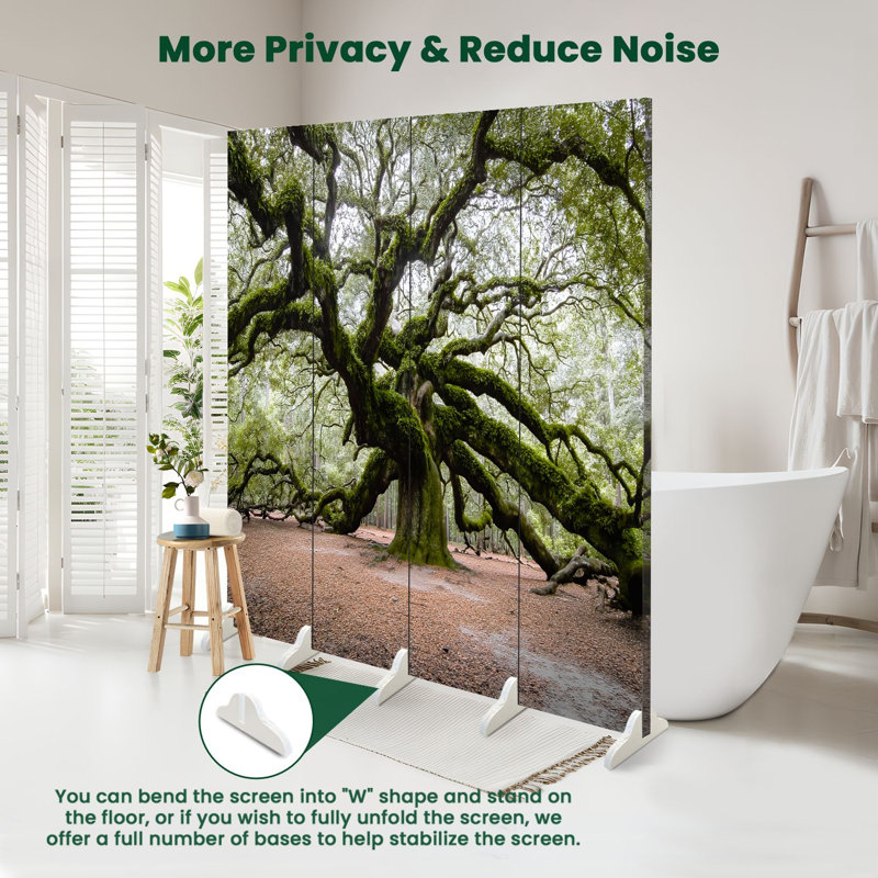 Cloison pliante 4 panneaux paravent Royal Oak Tree Johns Island South