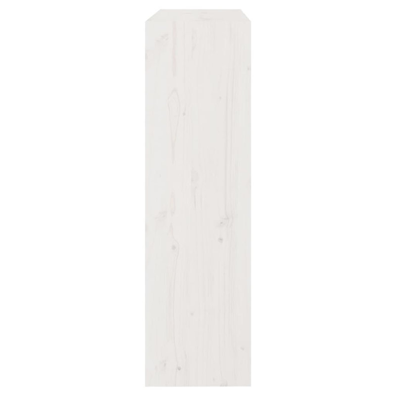 Paravent en bois de pin massif, Blanc, (3 tablettes) H 40,7 po x l 31,5 po x P 11,8 po