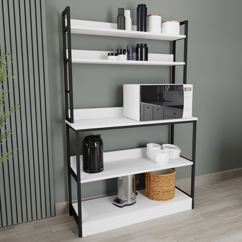 Adreinne Kitchen Island, White/Black