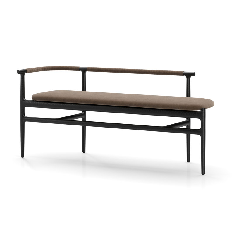 Charlie Upholstered Dining Bench, Natural, Manhattan 804