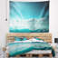 Tapisserie skyscraper et horizon de mer en shore de mer en polyester avec accessoires suspendus inclus-28490614
