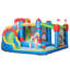 Glissade d'eau gonflable 6-en-1 avec pataugeoire, glissade, mur d'escalade, canon à eau et maison gonflable pour enfants avec gonflage Outsunny