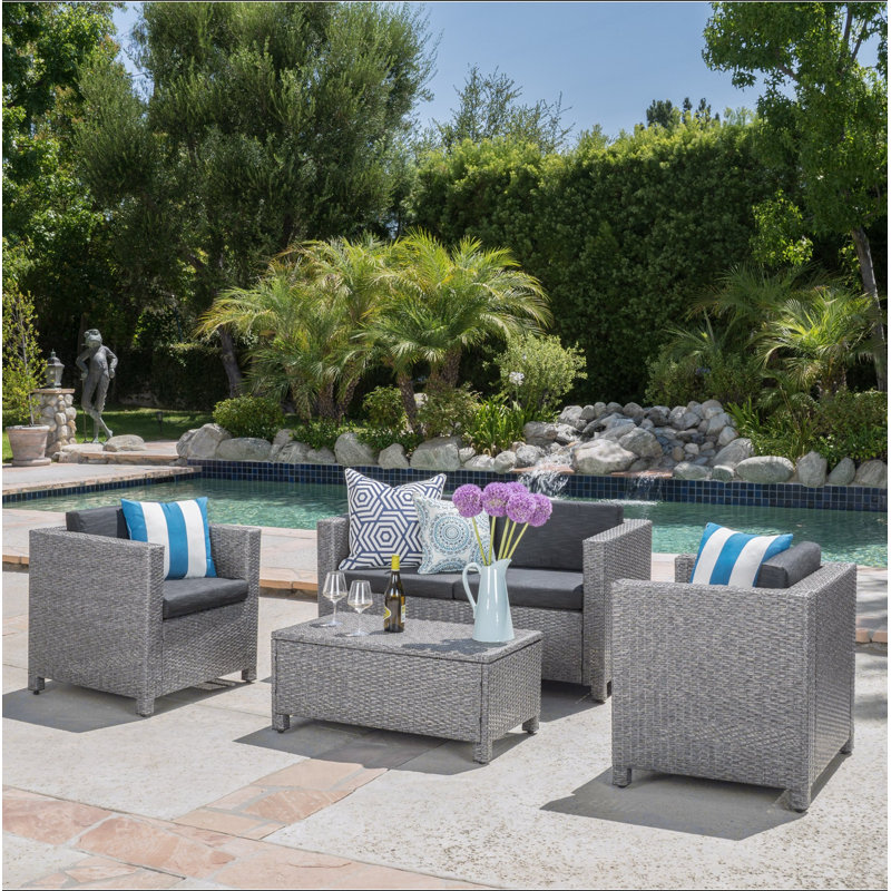 PUERTA 4PC SET, Gray, Black