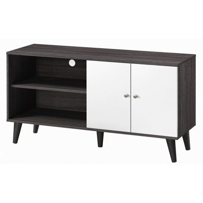 Meuble télé pour téléviseur de 47,3 po ou moins Amidon avec 2 tablettes de rangement et 1 meuble télé pour le salon