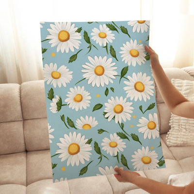 Floral Daisy Flowers X Modern Unframed Art Print