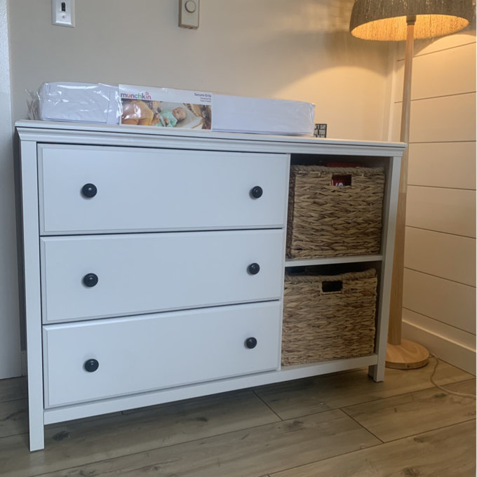 white christmas dresses Delta Children Poppy 3 Drawer Dresser with Cubbies main image 1
