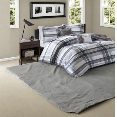 Modern Bedding Sets Polyester Twin Xl Plaid Comforter Set For Home
