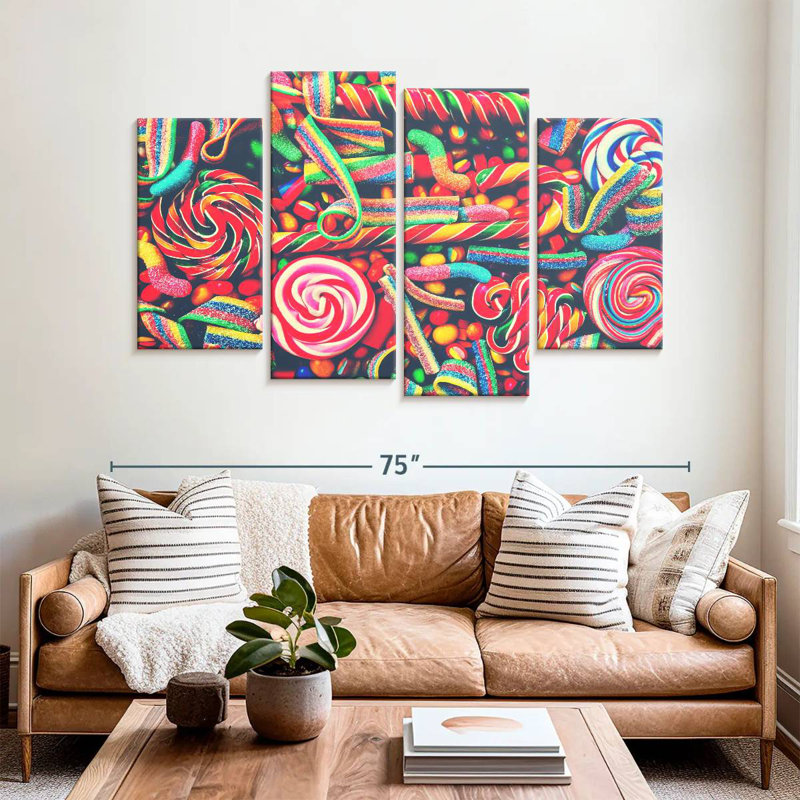 Yarlin Sugary Candies, 42" H x 68" W