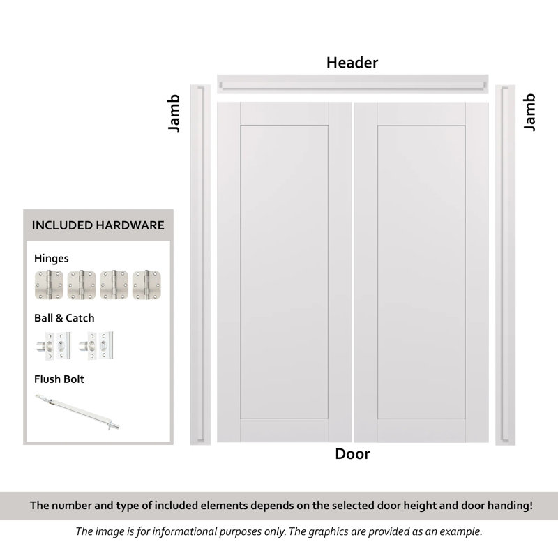 Paola 72" x 80" Gray Oak Composite French Door with Frosted Glass