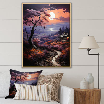 Balal Countryside Crimson Dusk Landscape I - impression