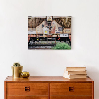 Train rustique sur toile
