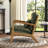 25.79" W Soft Mid-Century Linen Upholstered Accent Chair With Lumbar Pillow-120464030-120464029