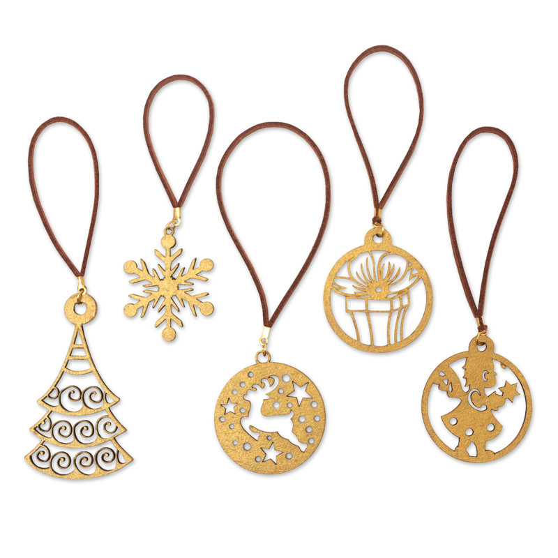0.02 in. Handmade Angels and Presents Holiday Shaped Ornament