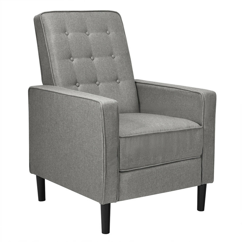 Fauteuil inclinable manuel Alaena, Mélange de lin gris