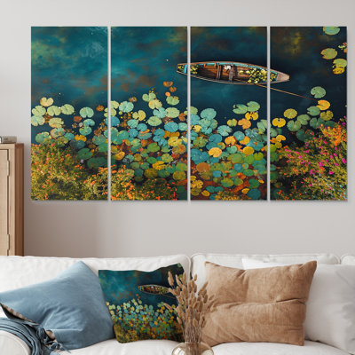Amauris - Art mural bateau 4 pièces