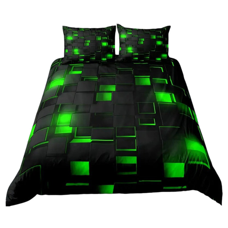 Ensemble de draps en fibre de coton, Vert
