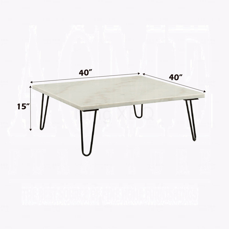 Table basse en marbre blanc 1pc Modern Elegance