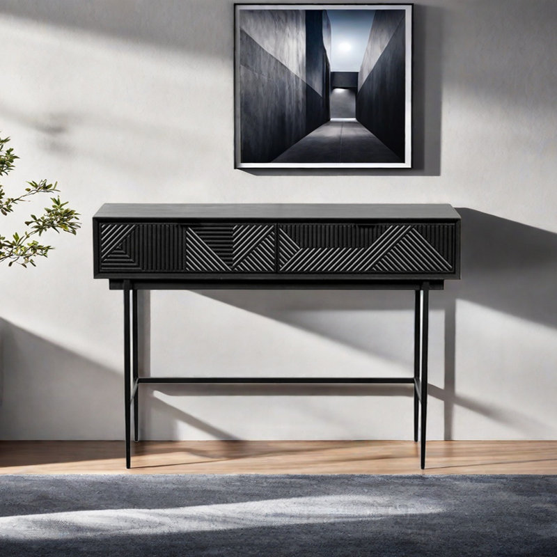 Modern Minimalist Luxury Console Table, 33.46" H x 55.12" W x 13.78" D