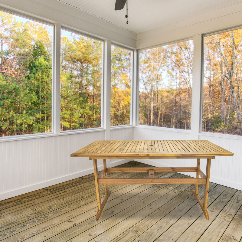 Table de salle à manger d'extérieur en bois d'acacia Hatteras