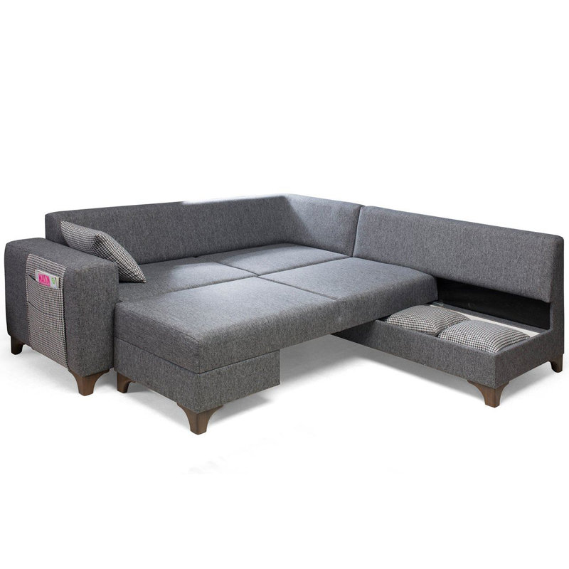 Canapé-lit d'angle, Gris