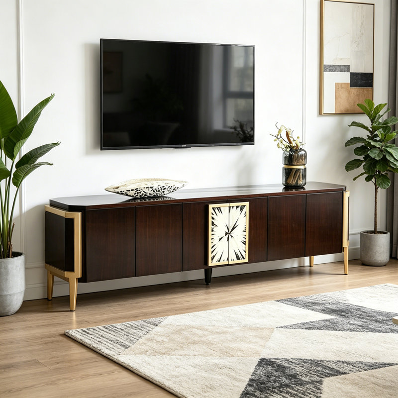 Meuble télé avec rangement de style américain