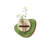 Green + White Free Form Sandstone Wall art-1703534278