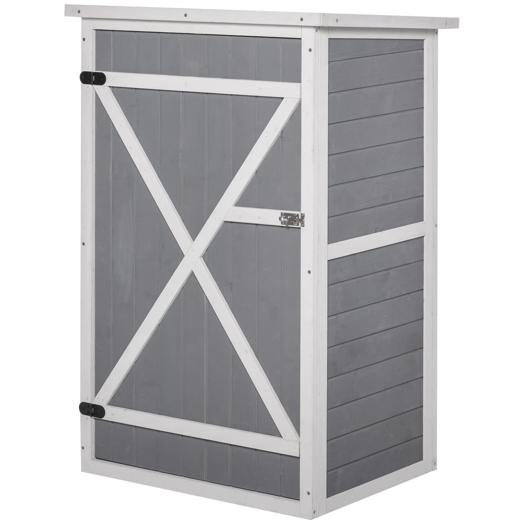 Wooden Small Shed, Garden Storage Shed With Shelves And Bolt Latch