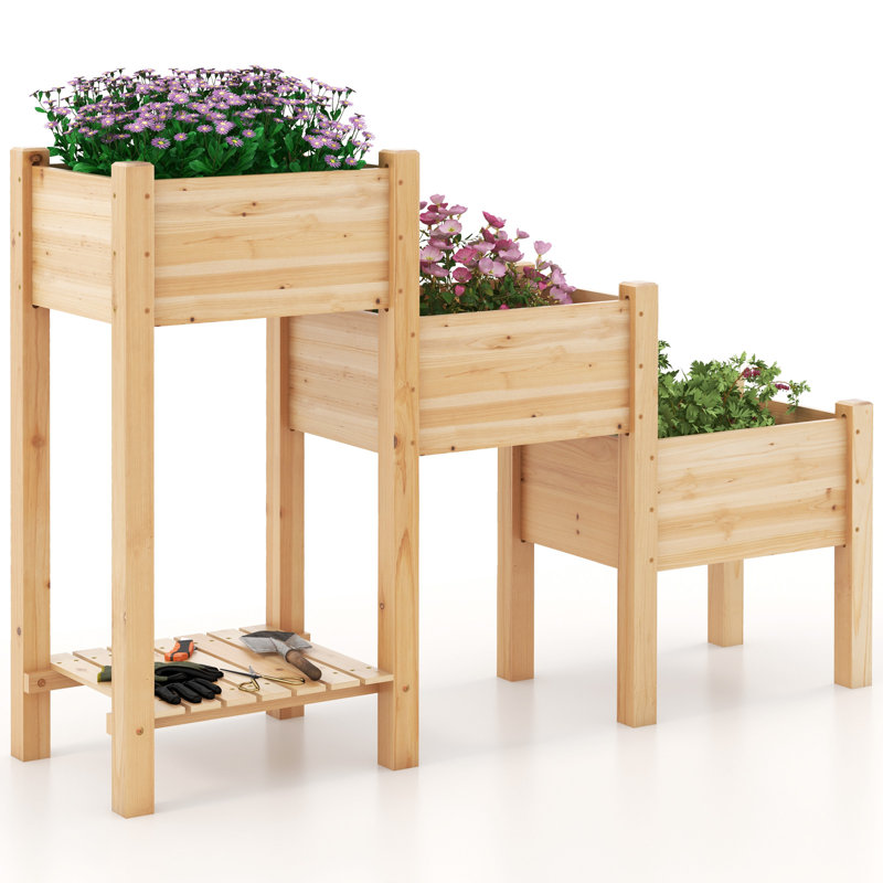 Cambray Wood Elevated Planter