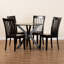 Ensemble de salle à manger 5 pièces en bois brun foncé moderne et contemporain Nelsonville