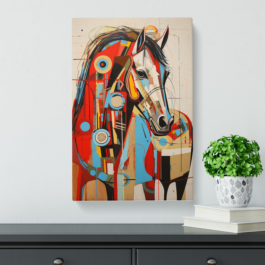 Horse Constructivism - No Frame Art Prints - Wrapped Canvas