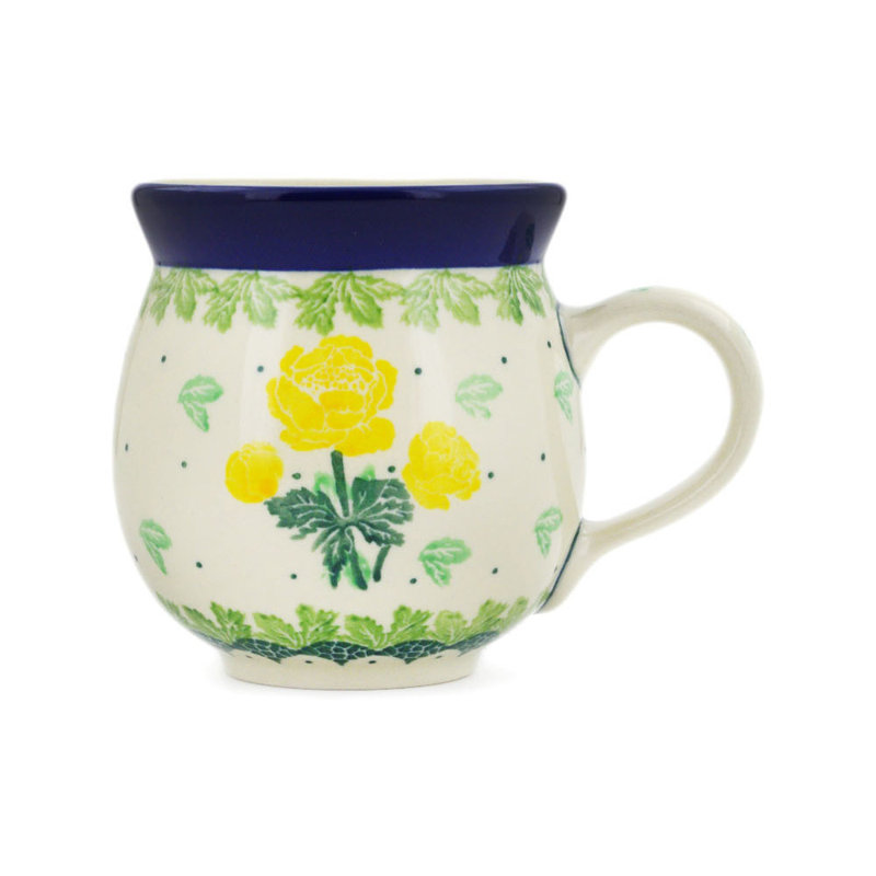 Tasse à bulles en grès poli 8 oz - Rose du soir, 12