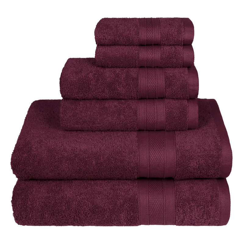 Soft Comfort 6 PC Set, Wine Red