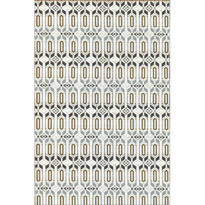 Moroccan Geometric Gray Indoor/Outdoor Area Rug - Reversible, UV Resistant, 100% Recycled Material