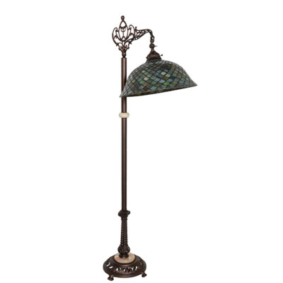Fishscale Swing Arm Floor Lamp