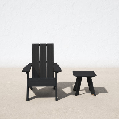Byrnes Outdoor Adirondack Chair With Table