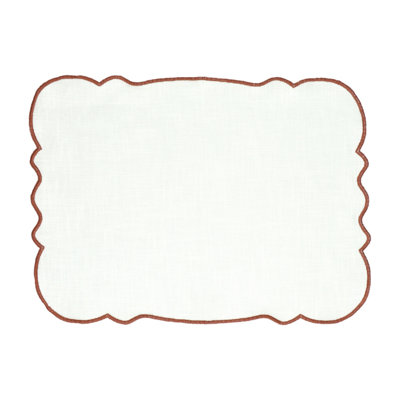 Farfalle Rust Linen Placemat