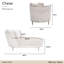 Chaise longue London Place, parchemin