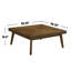 Table basse carrée en bois brun noyer